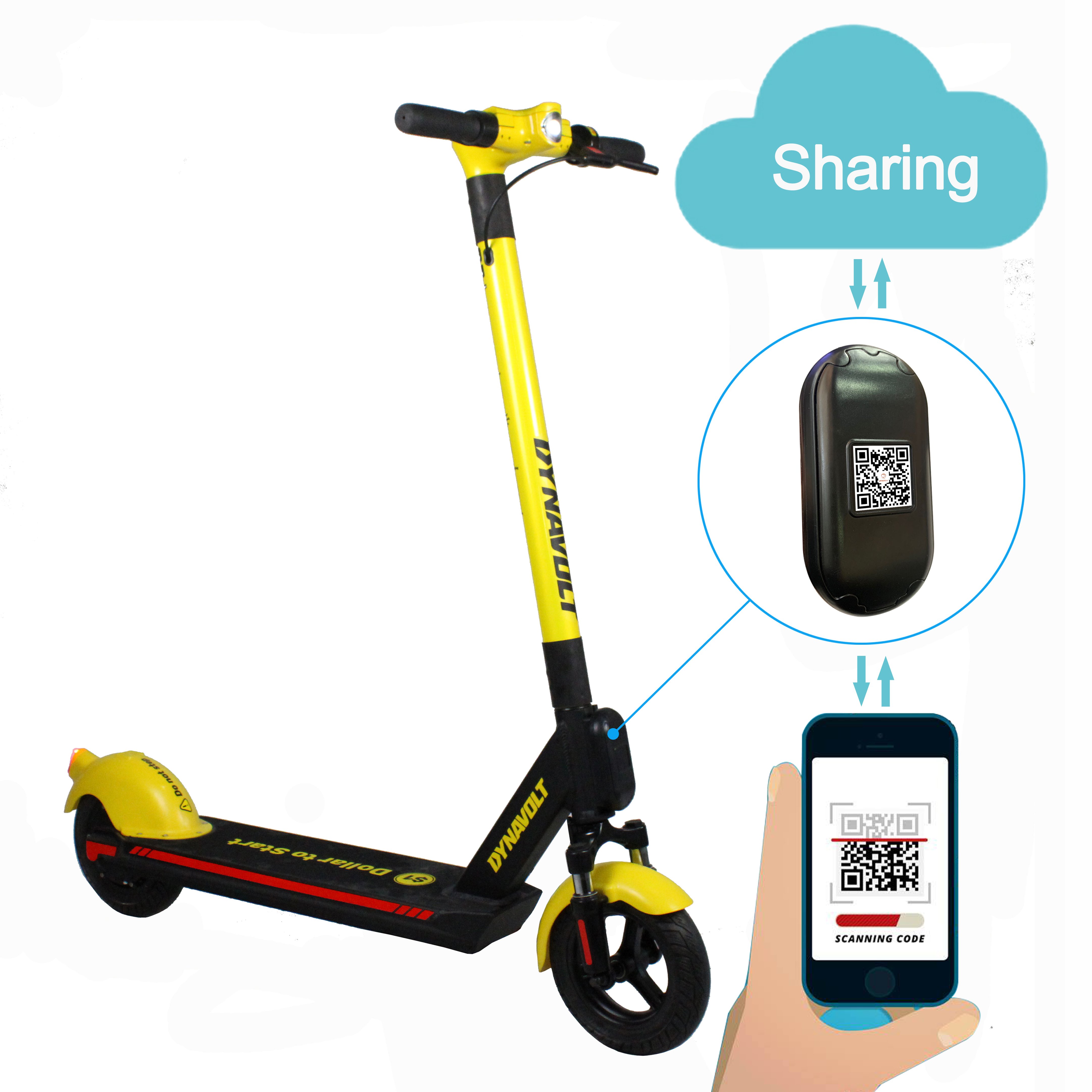 Public Sharing Electric Scooter Rental Scooter Sharing System