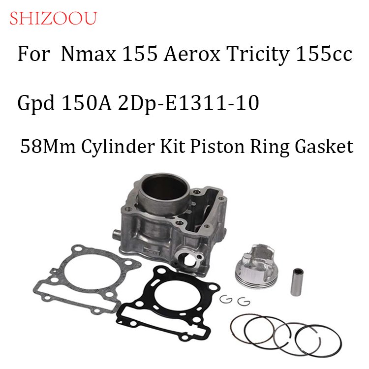58MM Motorcycle Engine Parts Cylinder Kit Piston Ring Gasket For Yamaha Nmax155 Nmax 155 Tricity 155Cc Gpd 150A 2Dp-E1311-10