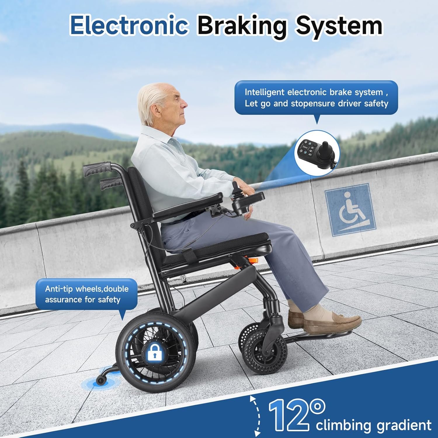 Travel Lightweight Power Motorized Mobility Scooters Electric 4 Wheels