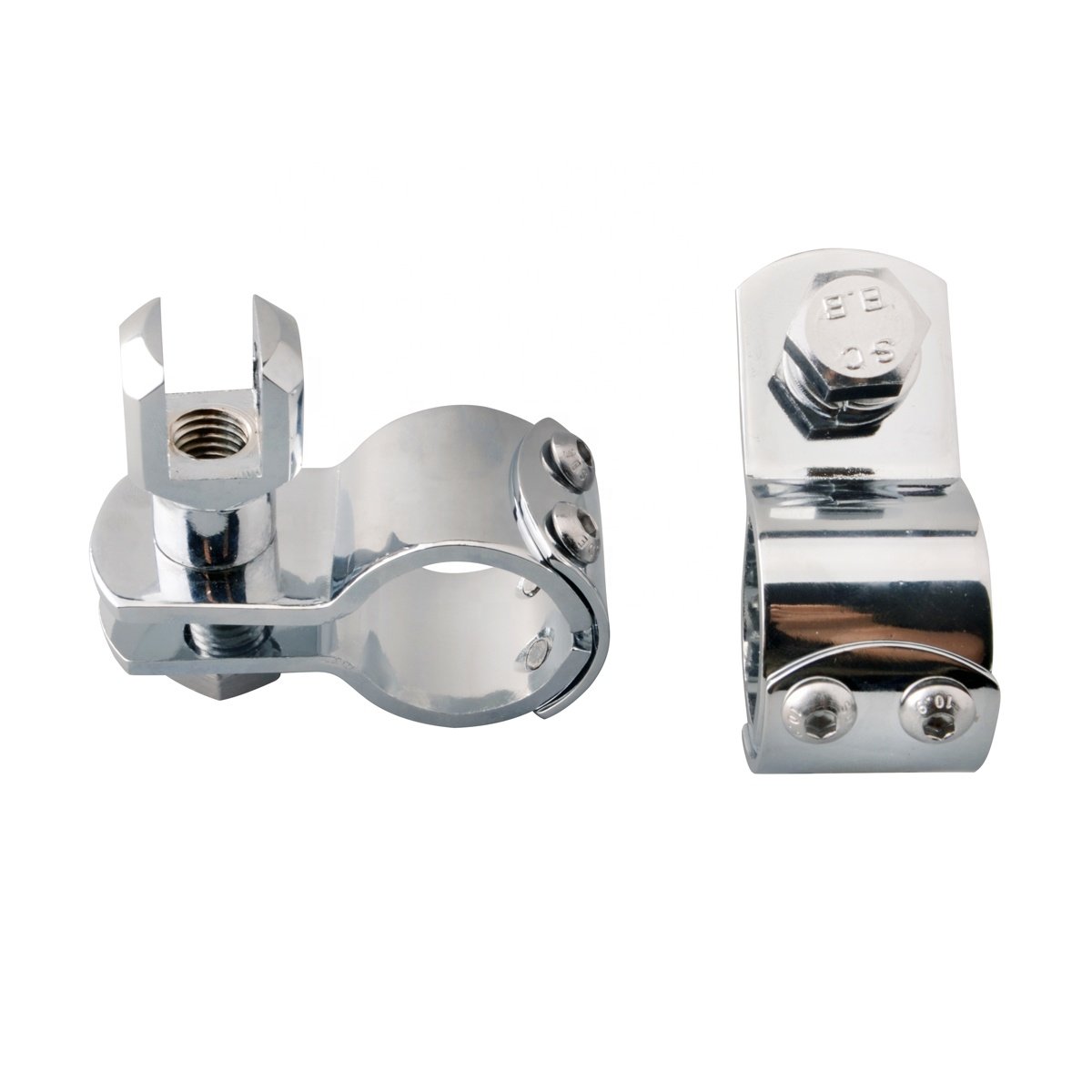 CNC Aluminum Motorcycle Part 8mm Universal Pedals Folded Footrest Footpeg For Motorcycles Mopeds Karts Scooters Chrome