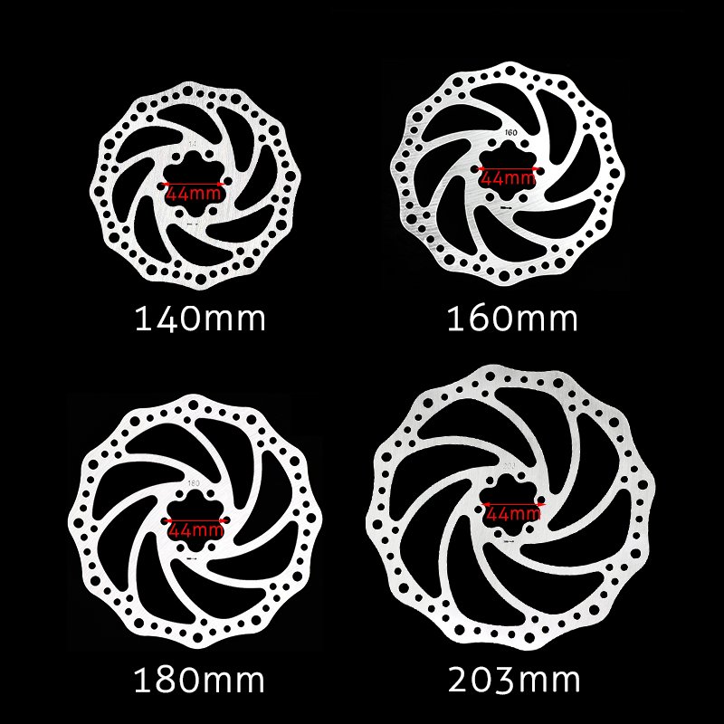 140mm 160mm 180mm 203mm Electric Wheel Brake Disc For Bicycle Stainless Steel Brake Rotor E Bike Accessories