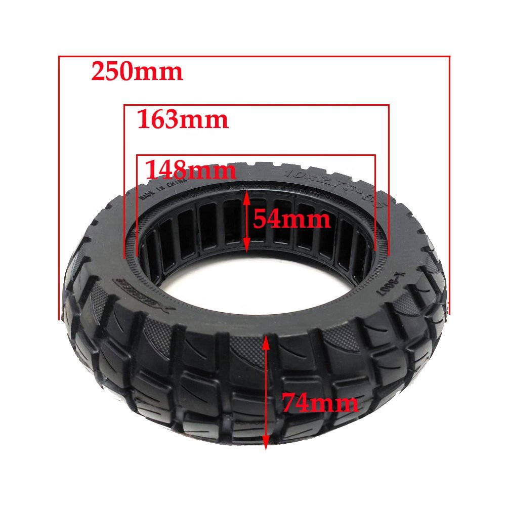 10x2.75-6.5 Solid Tire for Electric Scooter 10 Inch 10x2.70-6.5 Puncture-proof Non-inflation Off-road Tyre Accessories