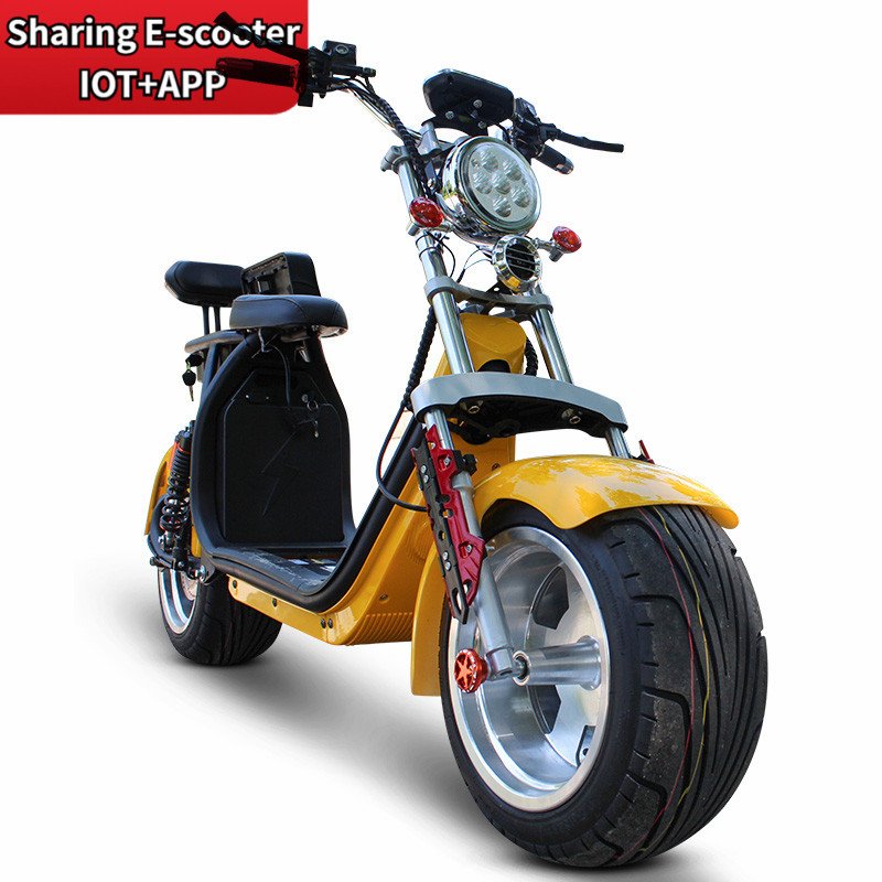 colorful 2000W Citycoco Newest Design 18*9.5 Inch halei Durable Big Wheel Electric Scooter