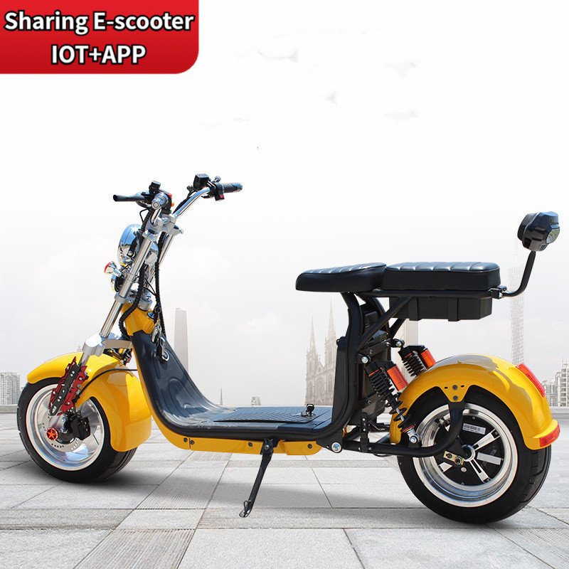 colorful 2000W Citycoco Newest Design 18*9.5 Inch halei Durable Big Wheel Electric Scooter