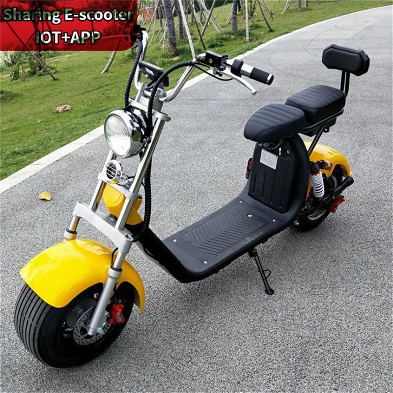 colorful 2000W Citycoco Newest Design 18*9.5 Inch halei Durable Big Wheel Electric Scooter