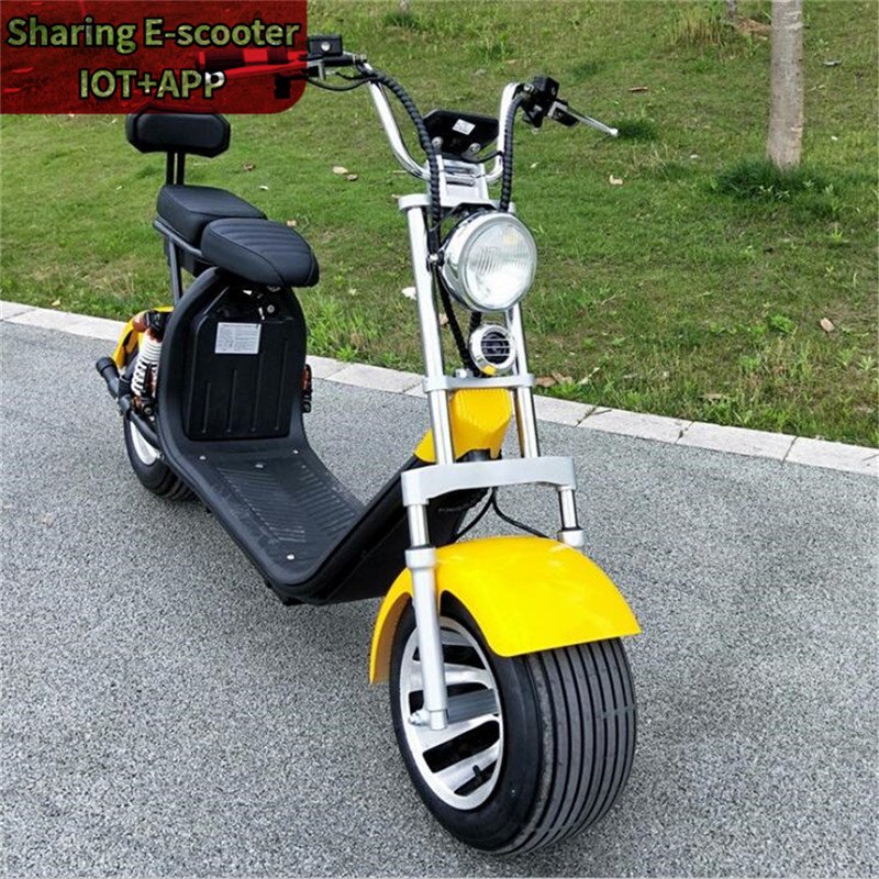 colorful 2000W Citycoco Newest Design 18*9.5 Inch halei Durable Big Wheel Electric Scooter