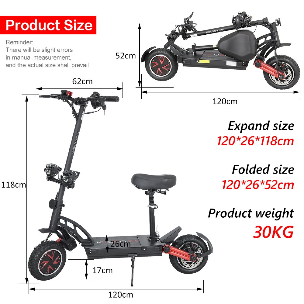UK EU Dropshipping Strong power KUGOO G Booster e scooter 800w 23ah with fast speed electric scooters