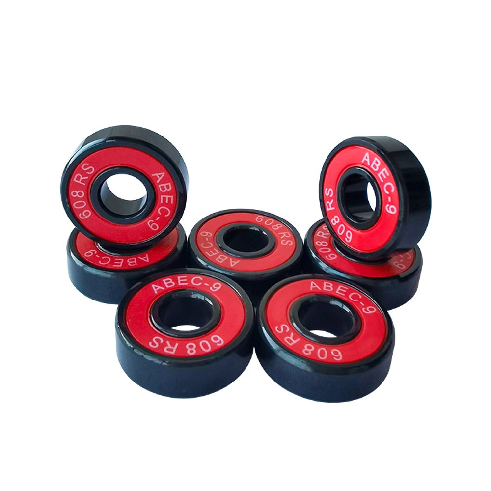 Custom Black Chrome Steel Scooter Bearing in 608RS ABEC-9 with OEM logo Skateboard Inline Skate bearings