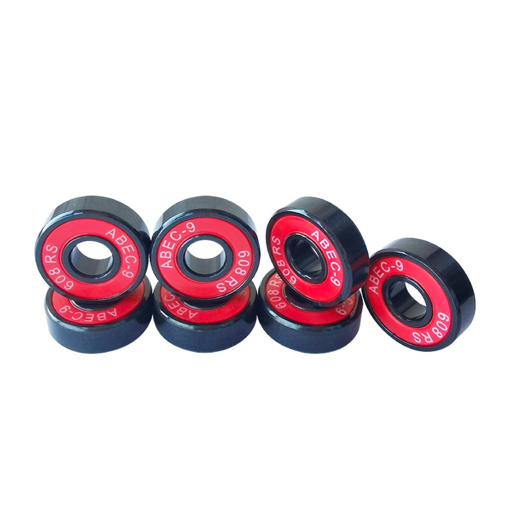 Custom Black Chrome Steel Scooter Bearing in 608RS ABEC-9 with OEM logo Skateboard Inline Skate bearings