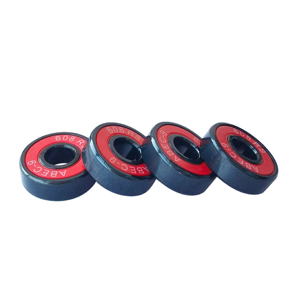 Custom Black Chrome Steel Scooter Bearing in 608RS ABEC-9 with OEM logo Skateboard Inline Skate bearings