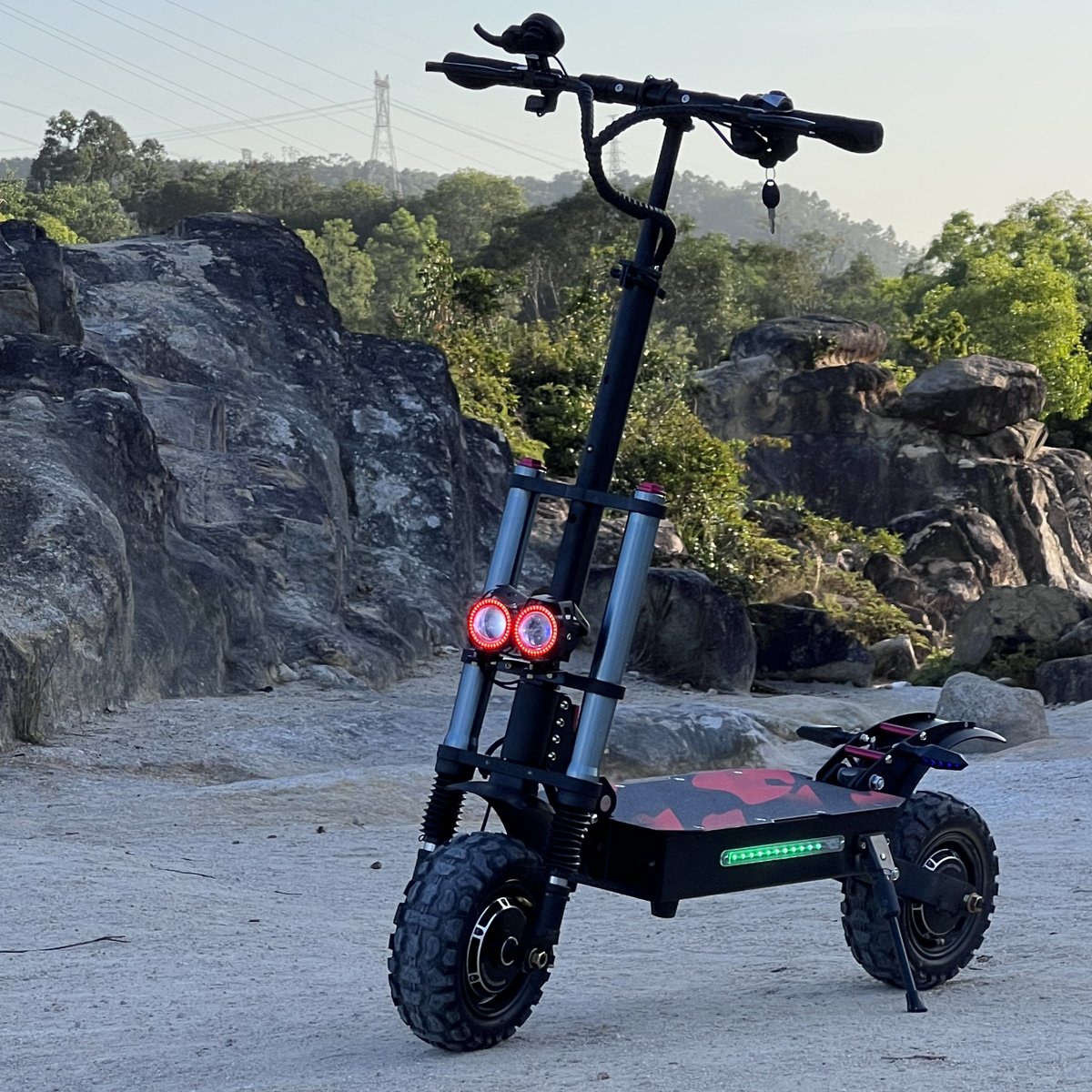 EU/USA Warehouse S3 5600W Dual Motor 60V 38Ah Electric Scooter 50 Mph 11"/13" Off Road E Scooter for Adults