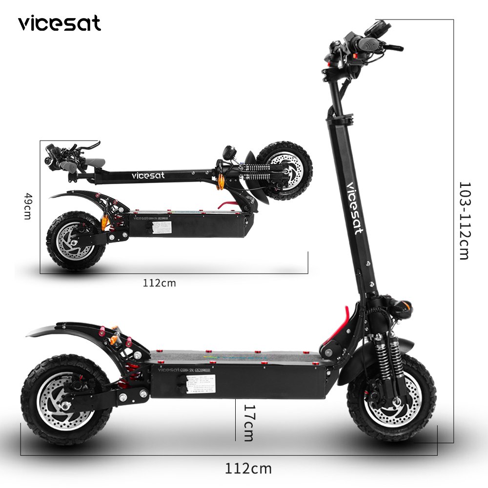Best Selling 11Inch Offroad Fat Tire Driving Foldable With Seat 3000W Electric Scooter Dual Motor