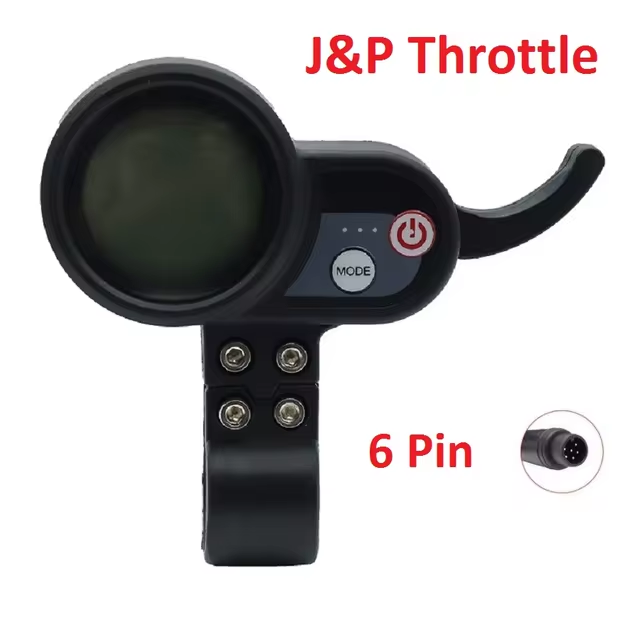 JP Throttle Accelerator 36V 48V 52V 60V Universal LCD Display Dashboard 6 pin for Electric Scooter Parts