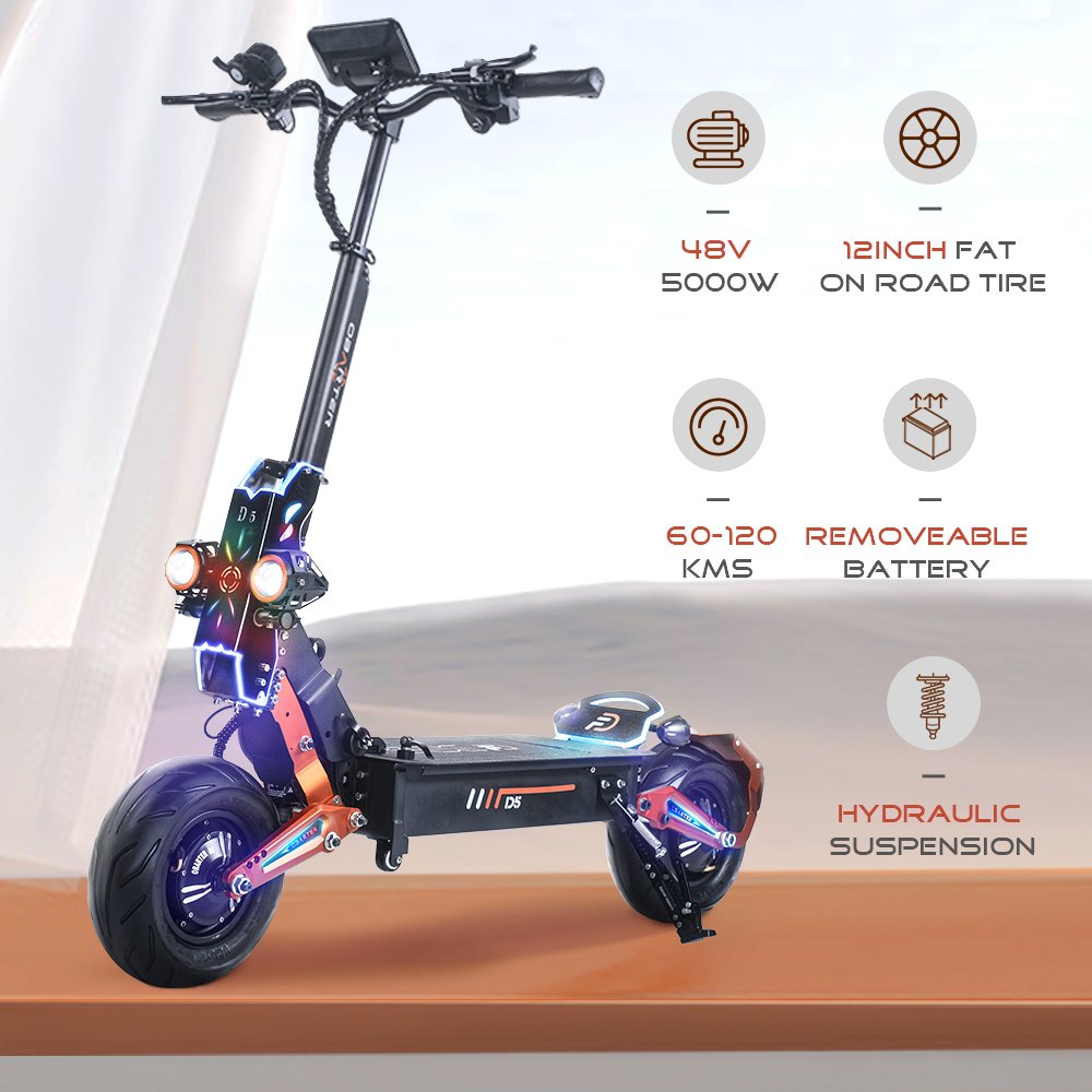 2023 New Arrival Obarter D5 70km/h High Speed Electric Kick Scooter 5000w USA Warehouse Dual Motor Electric Scooter