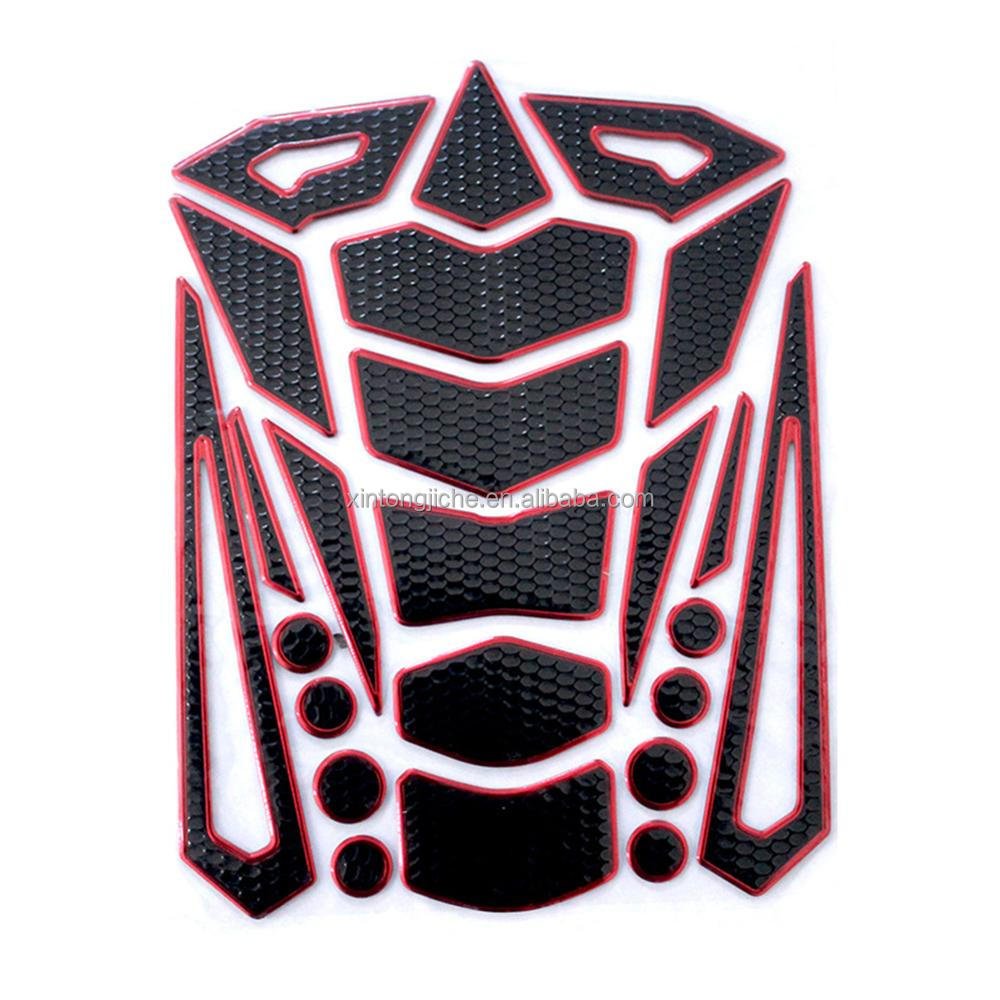 Universal 3D PVC Fishbone Sticker Gas Fuel Oil Tank Pad Protector Cover Decals Motorcycle Tank Pad Sticker Accessories Parts