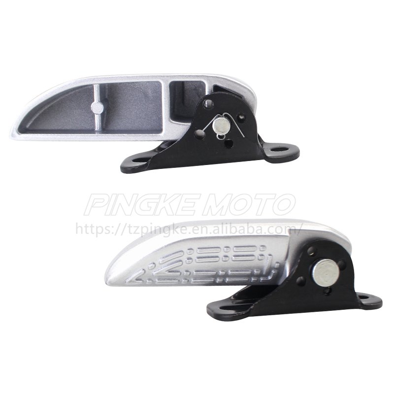 Comfortable Silver Aluminium Alloy Motorcycle Rear Passenger Footrest Pedal Electric Bicycle Parts Factory Direct Wholesale