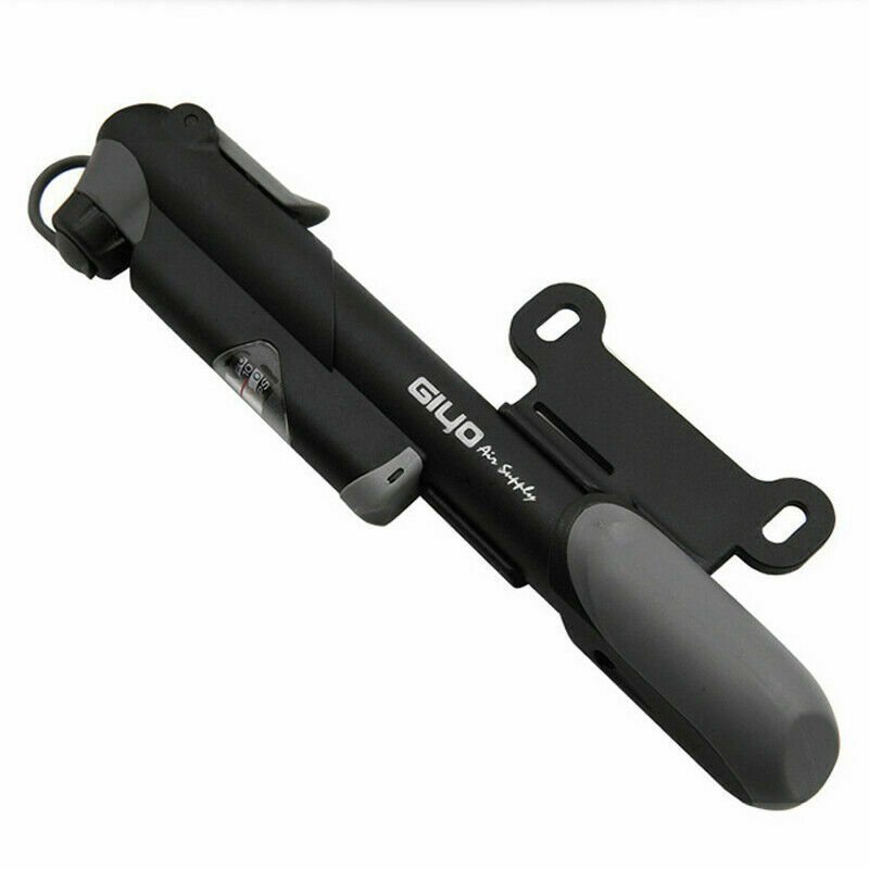 New Image Bicycle Mini Air Pump Compact Portable Road Mountain Bike Cycling Scooter Pump Pressure Gauge Bike Electric Pump Air
