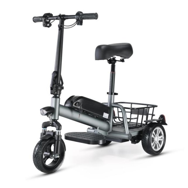 Mobility 3 wheel outdoor foldable electric scooter with seat for adult and elderly