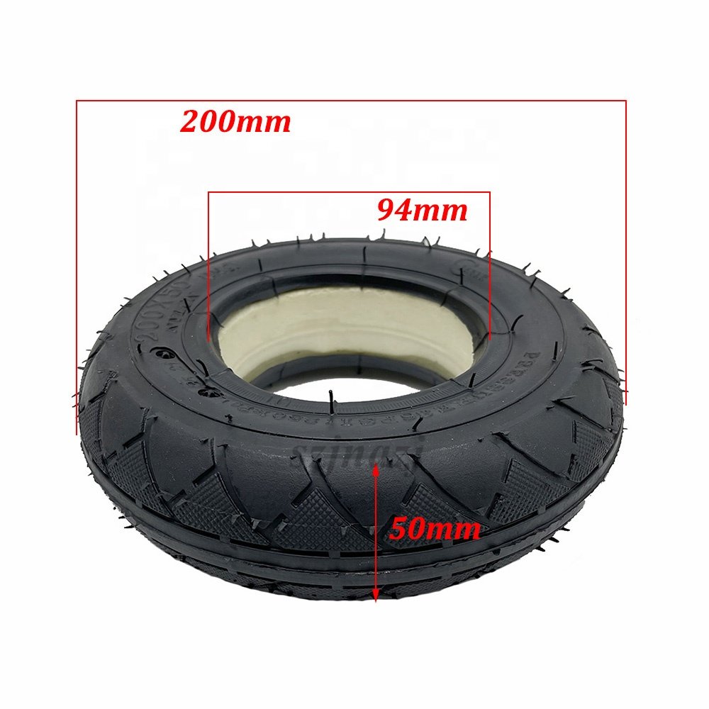 8 Inch 200x50 Solid Tire Polyurethane Foam Filled Explosion-Proof Tyre for Mini Electric Scooter Parts