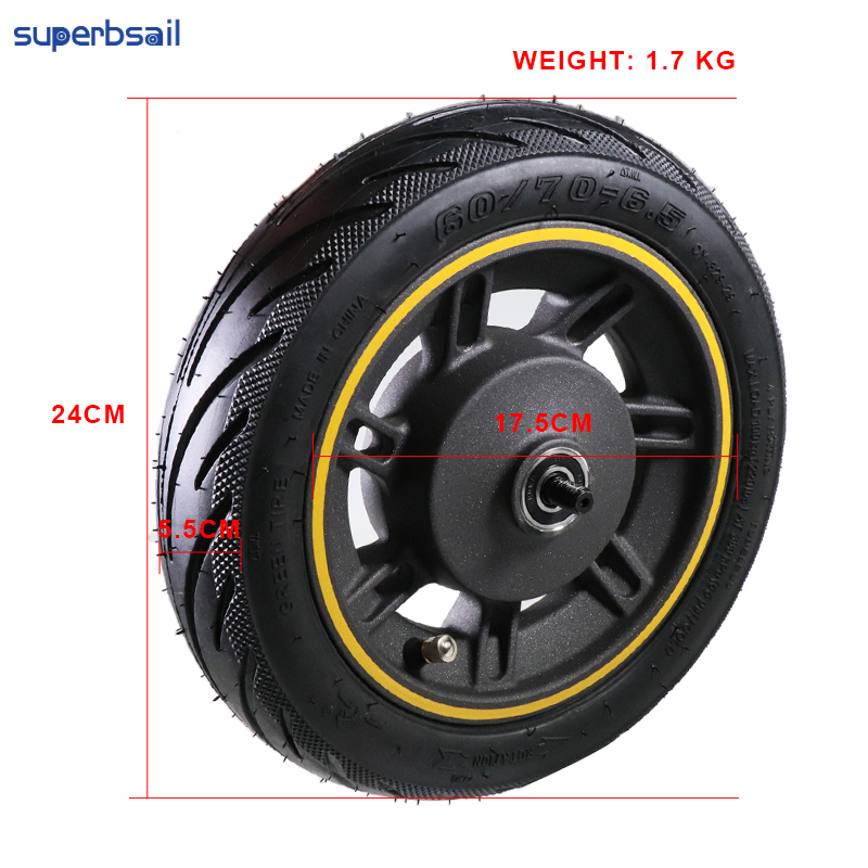 Superbsail EU stock Front Wheel For Nine-bot Max G30 G30D Kickscooter 10inch Front Wheel Hub With Vacuum Tire Spare Parts