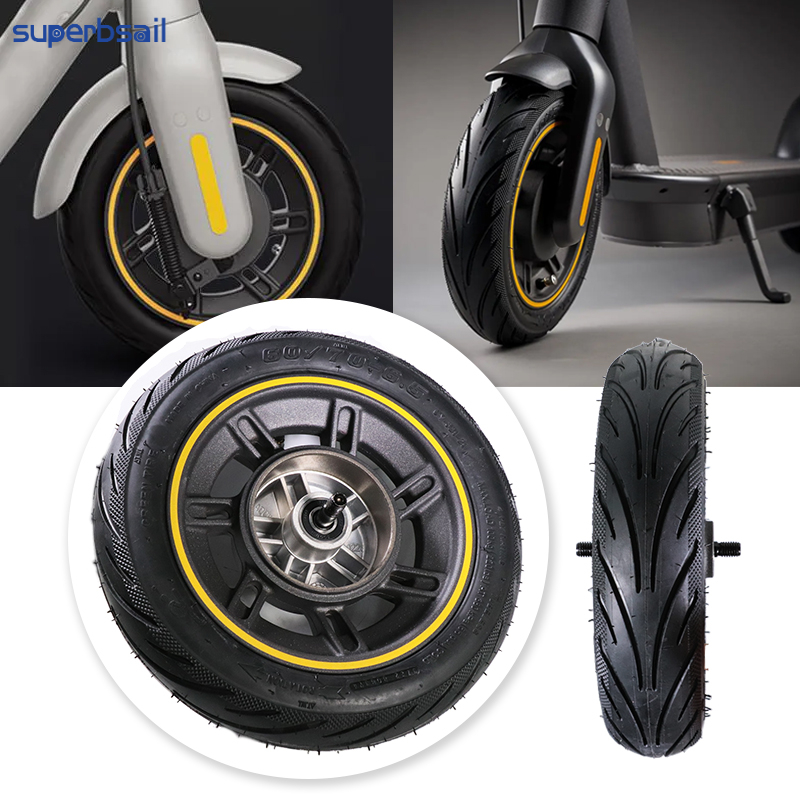 Superbsail EU stock Front Wheel For Nine-bot Max G30 G30D Kickscooter 10inch Front Wheel Hub With Vacuum Tire Spare Parts