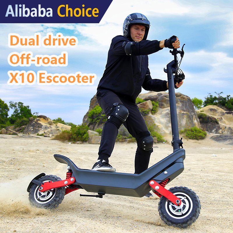 Newest Model Europe Warehouse Powerful X10 Off Road 48V 18.2Ah 1000W 2000W Adult Dual Motor Foldable Dualtron Electric Scooter