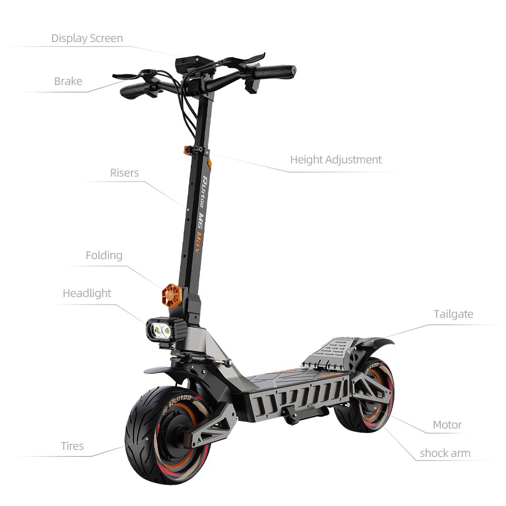 RuiToo M6Max 3000W Factory Direct Sale Dual Motor Off Road Mobility Oil Brake Electric Scooters