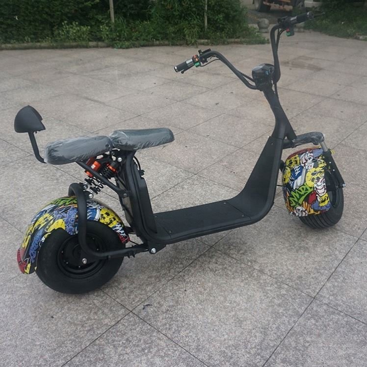 2 Wheel 60V 12Ah 1000W Electric Scooter City Coco Motorcycle With 1 Seat