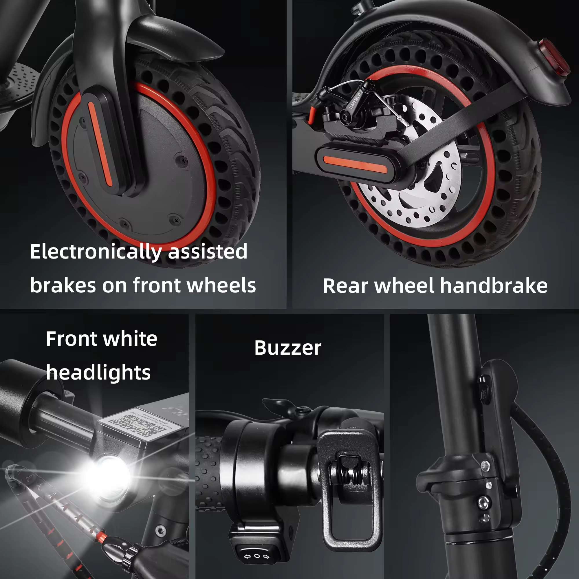 WQ-W4pro European Warehouse Straight hair 8.5inch 36V 10.4AH 350W foldable lightweight motor electric scooter