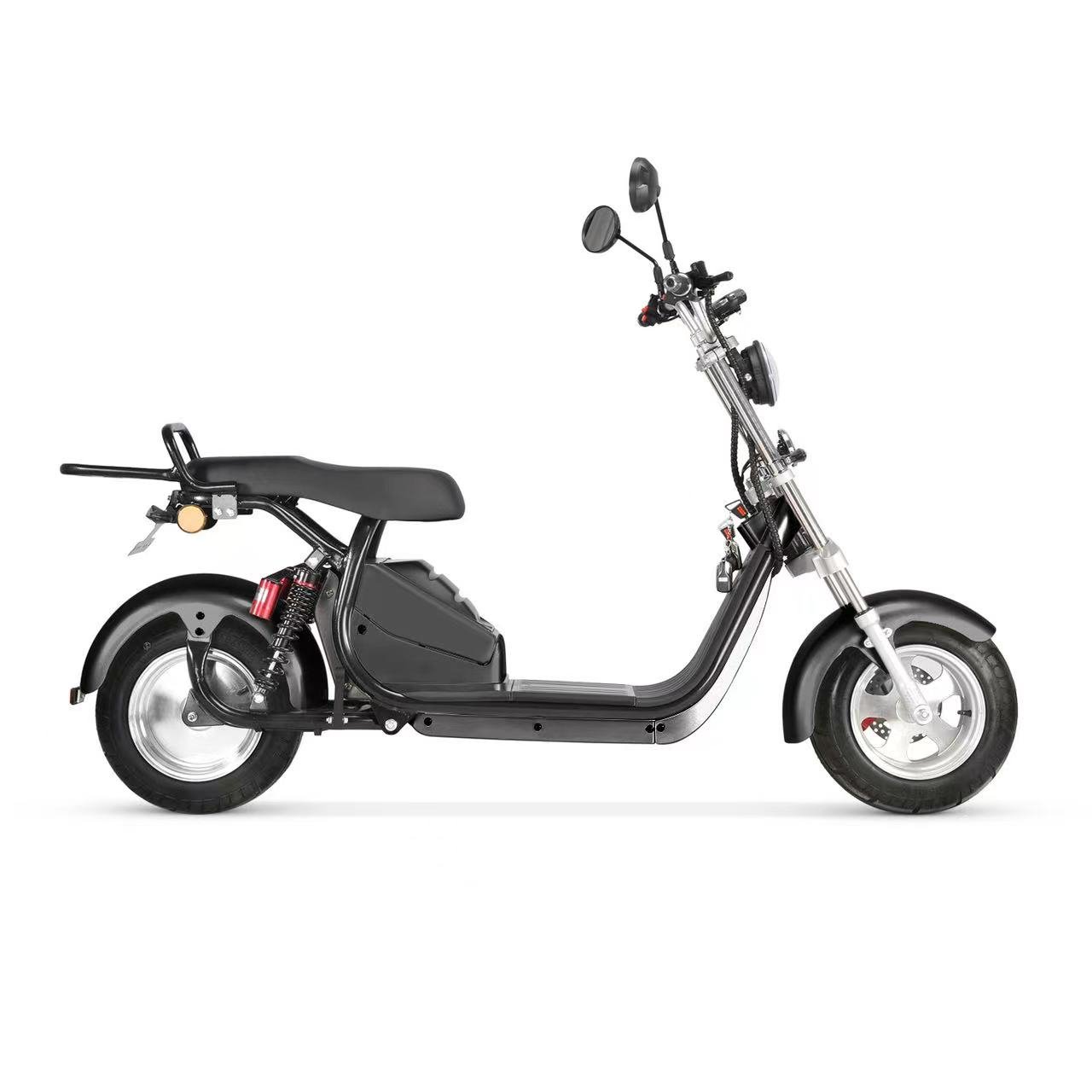1500W classic cheap 2 seater electric scooter citycoco with two removable lithium battery slot