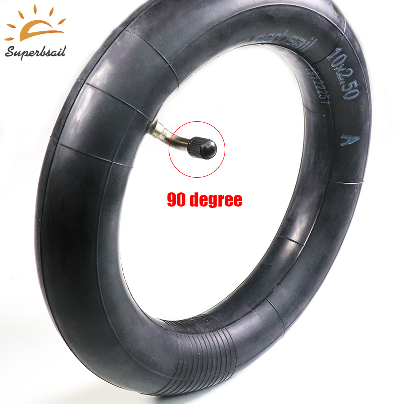 EU stock 90 Degree 10X2.50 Inner Tube 10x2.5 Tube Innertube with bent valve for Zero10X KuGoo M4/M4 pro Vsett 10+ Kukirin G3 pro