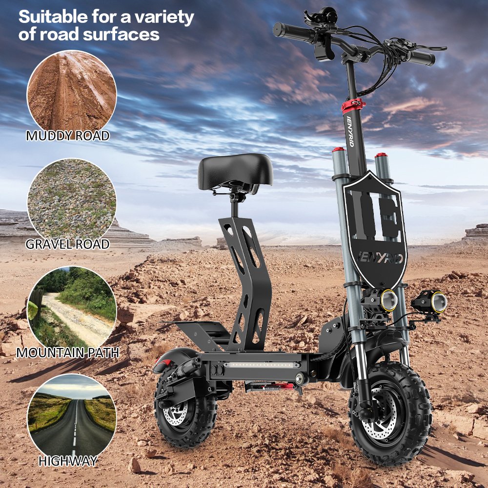 Fashionable iENYRID ES20 48V/20AH 1200W Battery Electric Scooter with 50-60KM Range Fat Tire Digital Smart EU Stock