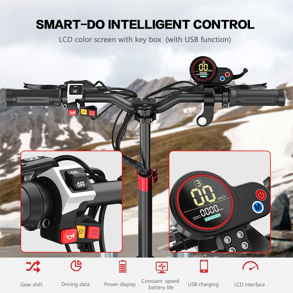 Fashionable iENYRID ES20 48V/20AH 1200W Battery Electric Scooter with 50-60KM Range Fat Tire Digital Smart EU Stock