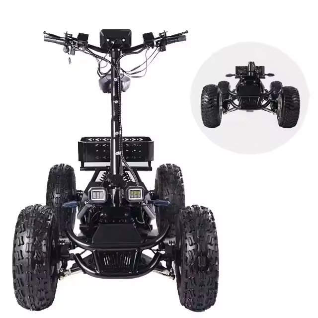 Heavy-Duty Off-Road 6000W Powerful Foldable Beach ATV Electric Scooter with Lithium Battery Power