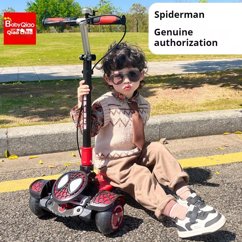 Factory Wholesale Hot Sale Cheap Price Three Wheel Kids Scooter Spider-Man Cartoon Pattern Scooter