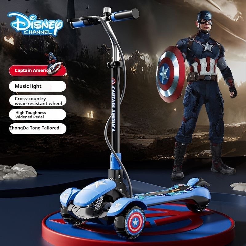 Factory Wholesale Hot Sale Cheap Price Three Wheel Kids Scooter Spider-Man Cartoon Pattern Scooter