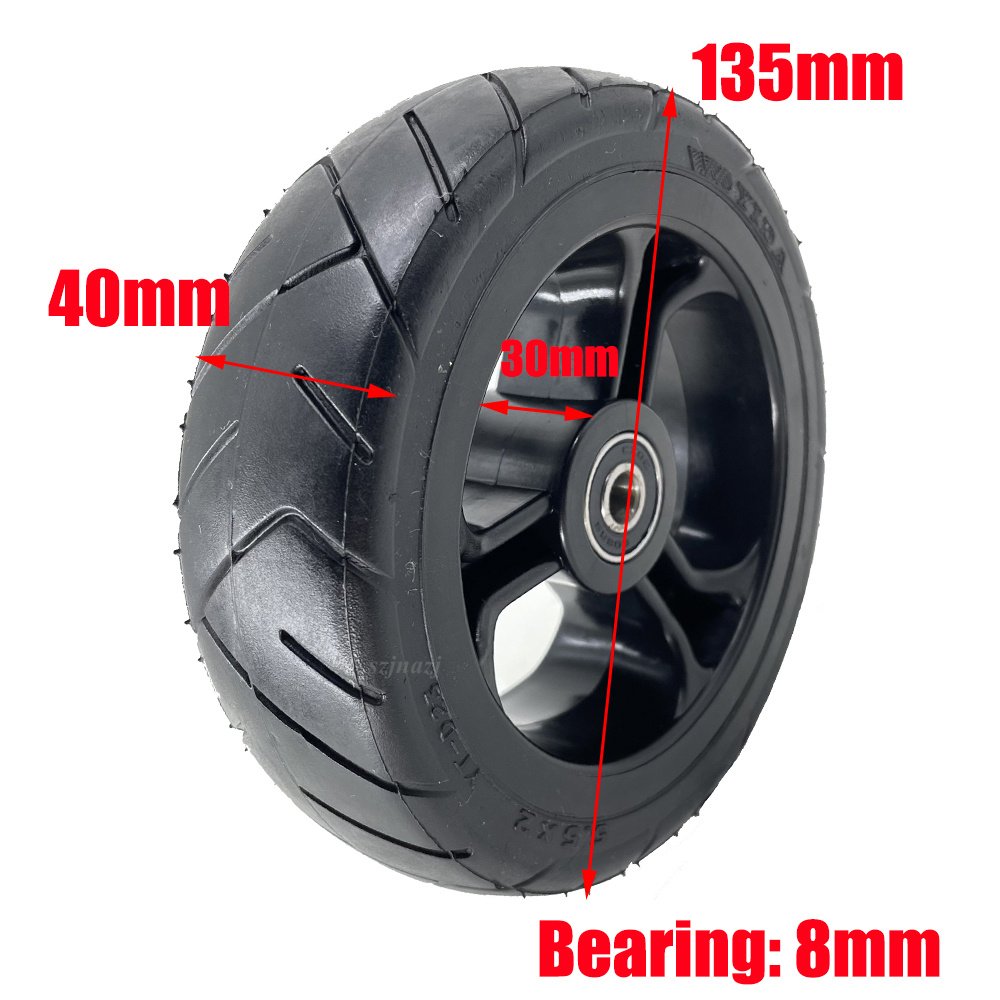 5.5 Inch 5.5x2 Solid Wheel 5.5*2 Tire with Plastic Hub for Fastwheel F0 Electric Scooter Accessories