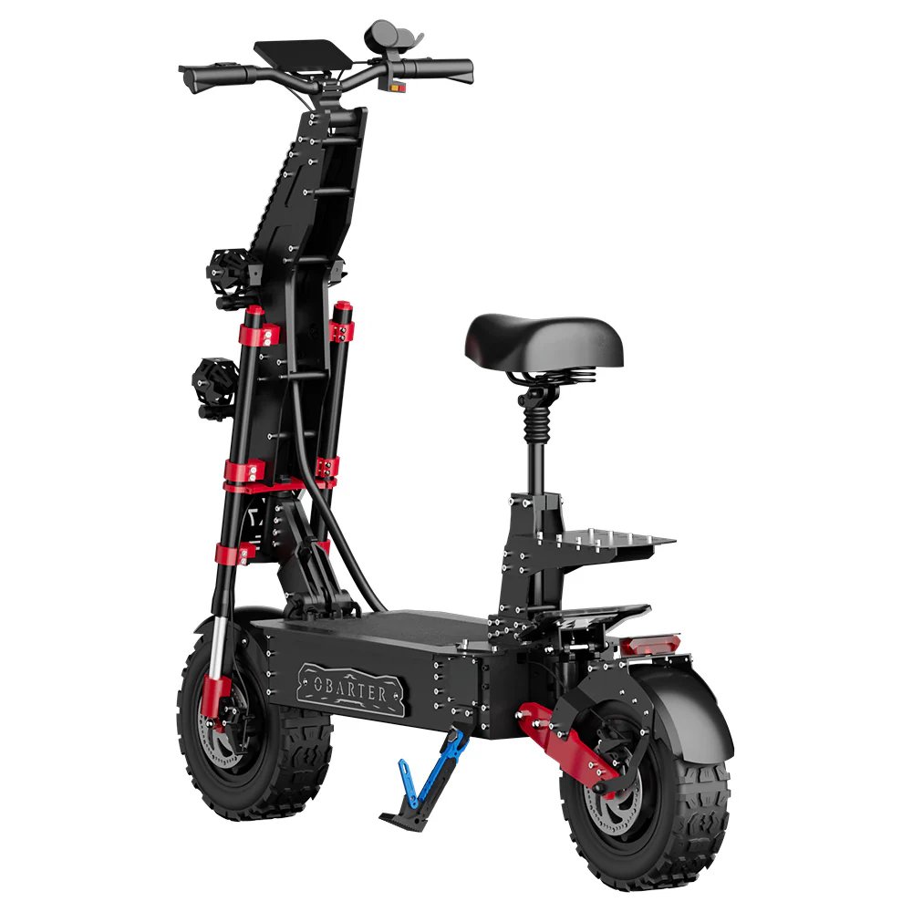 OBARTER X7 14" Super Off-Road Electric Scooter 2*4000W Motors 60V 60Ah Battery With Seat