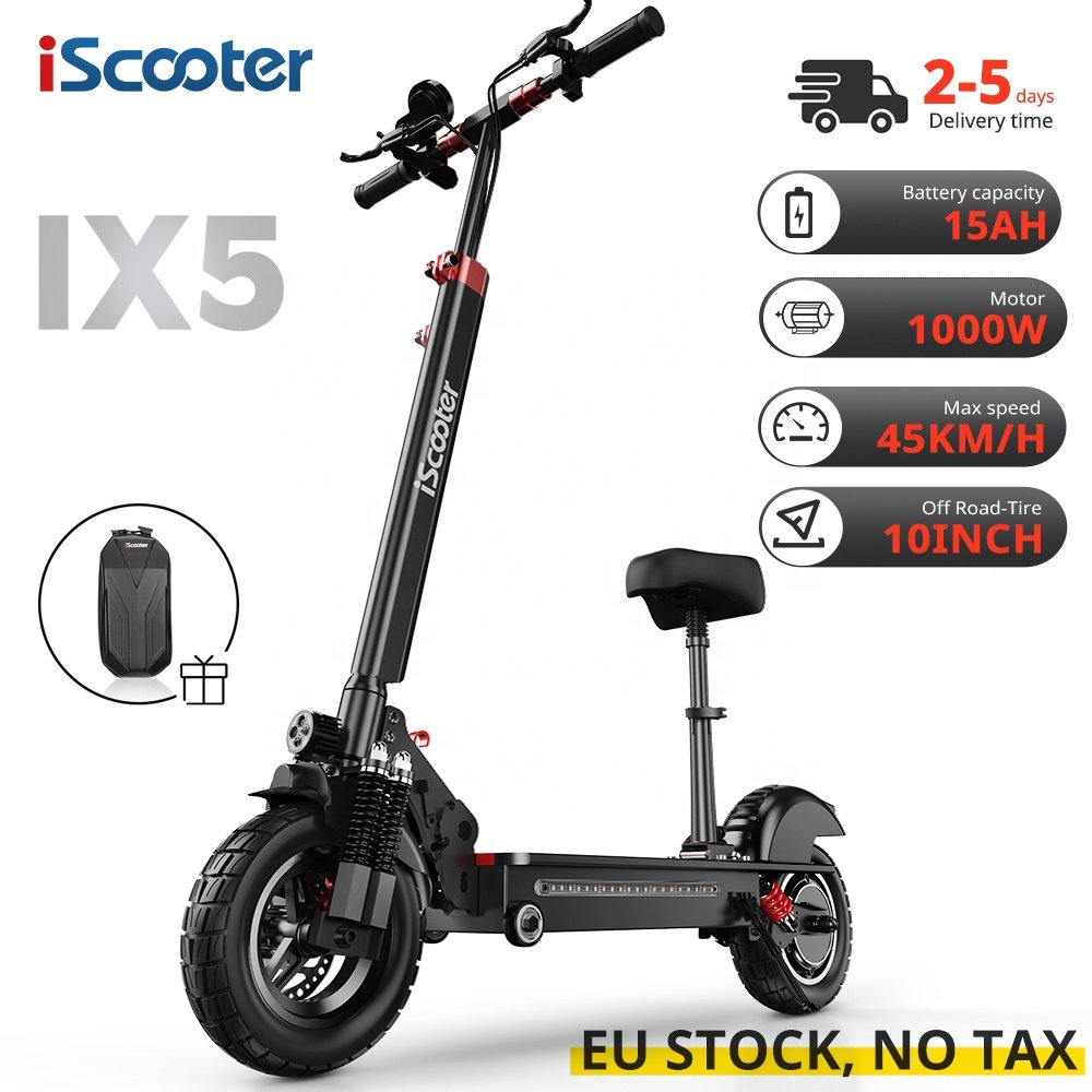iScooter iX5 Electric Scooter Adult 1000W 15AH Battery Off-road Electric Scooter for Adult Electric Kick Scooter with seat