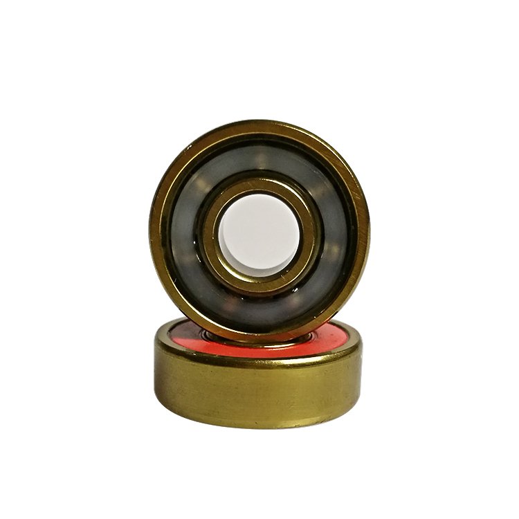 Gold Titanium 608RS Skateboard Scooter Bearing with custom Logo Package Waterproof Chrome Bearings for Inline Skating