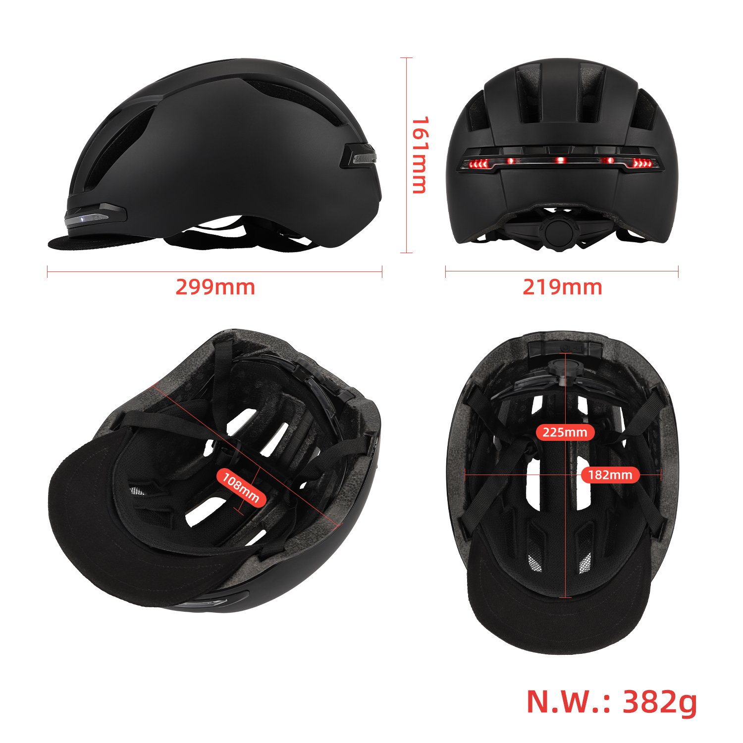 Ulip Scooter Helmet Black Smart helmet with Wireless Handlebar Remote Control for Scooter Bike Motor Accessories and Spare Parts