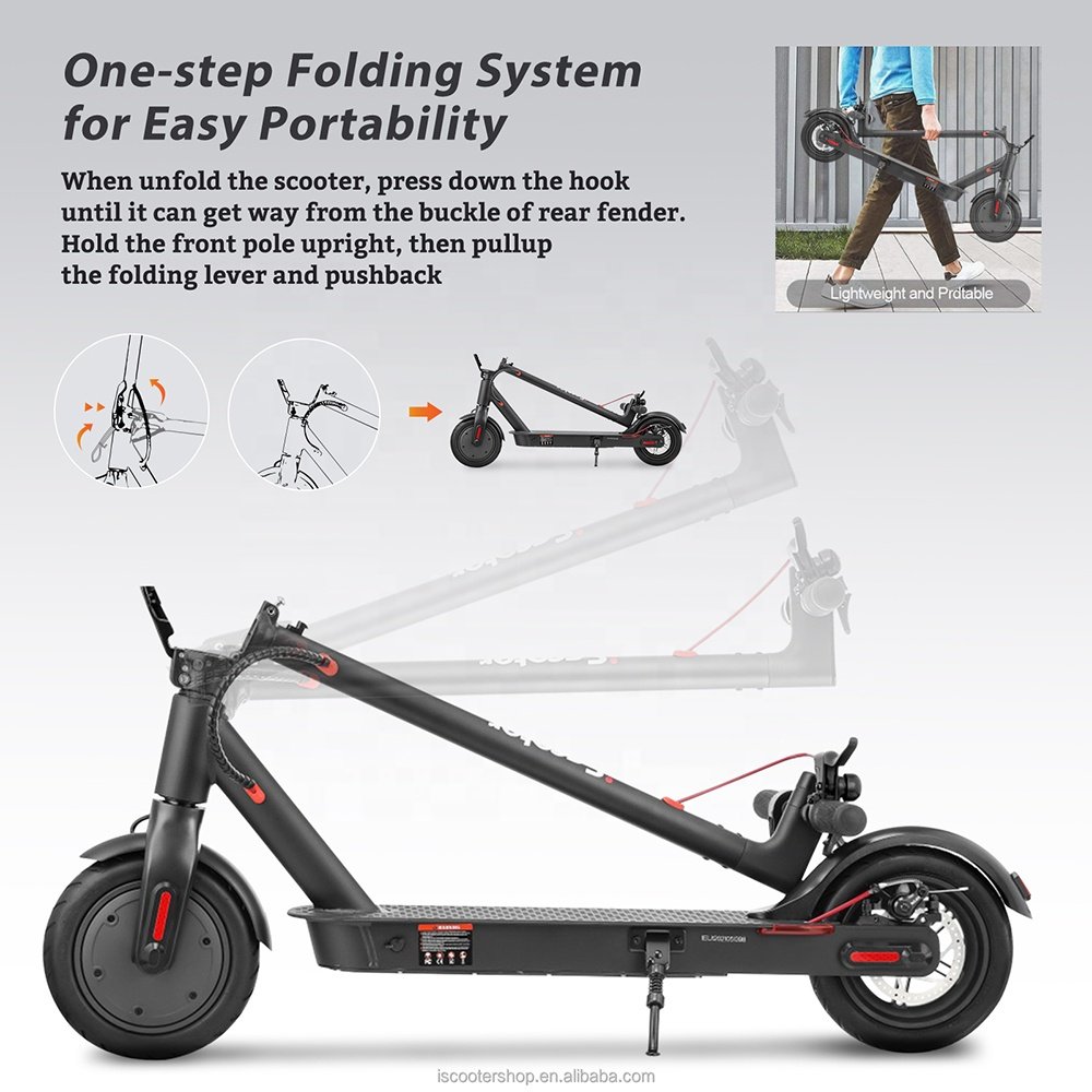 iScooter 350W Electric Kick Scooter Foldable 8.5 Inch Electric Scooters Adult 30 km/h Mini Smart Scooter No Tax