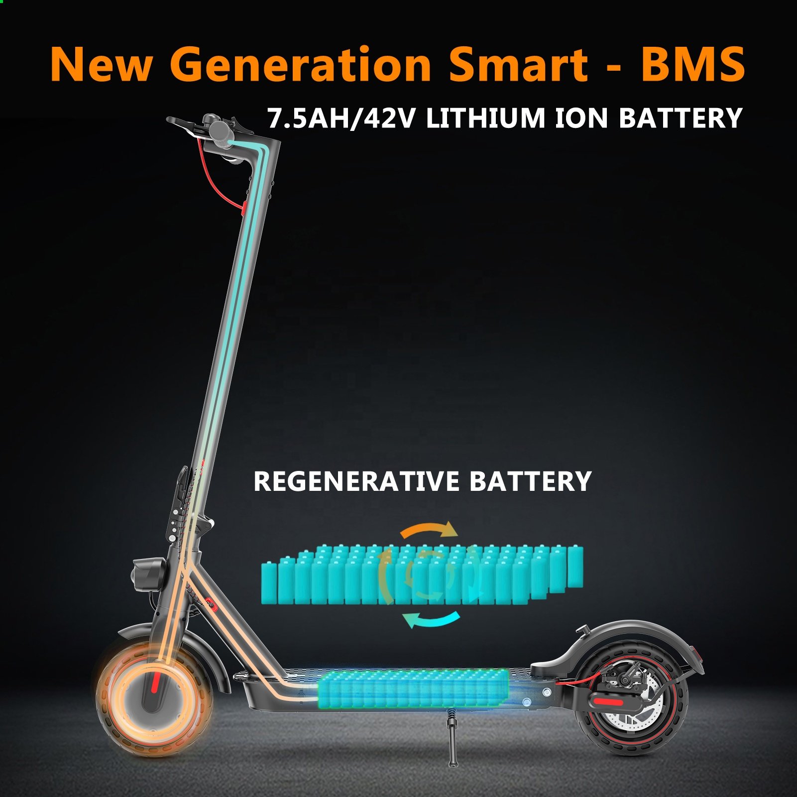 iScooter i9Pro Electric Scooter for Adults Up to 17 Miles Long Range19 MPH 350W Motor 8.5' Solid Tires Dual l Suspensions APP