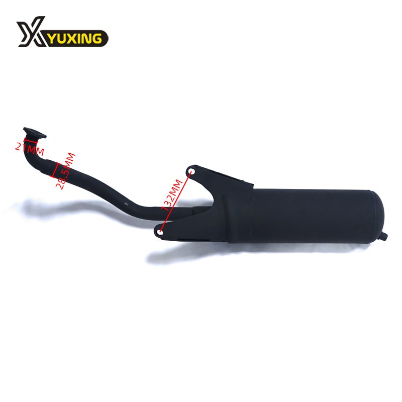 Wholesale GY6 Scooters Black Muffler 150CC GY6 Scooter Muffler Exhaust Pipe With Scald Proof Board