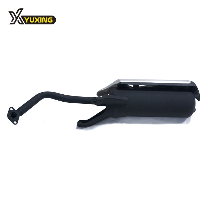 Wholesale GY6 Scooters Black Muffler 150CC GY6 Scooter Muffler Exhaust Pipe With Scald Proof Board