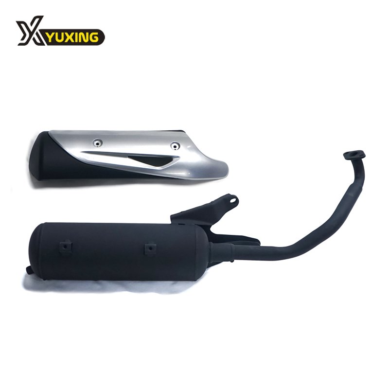 Wholesale GY6 Scooters Black Muffler 150CC GY6 Scooter Muffler Exhaust Pipe With Scald Proof Board