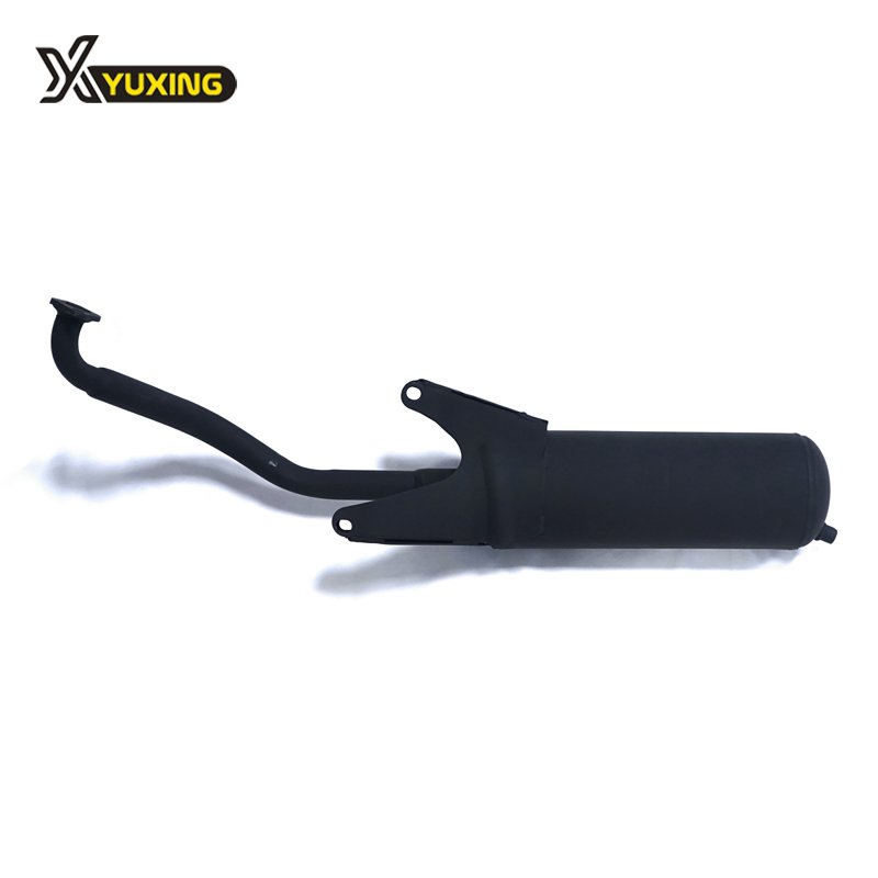 Wholesale GY6 Scooters Black Muffler 150CC GY6 Scooter Muffler Exhaust Pipe With Scald Proof Board