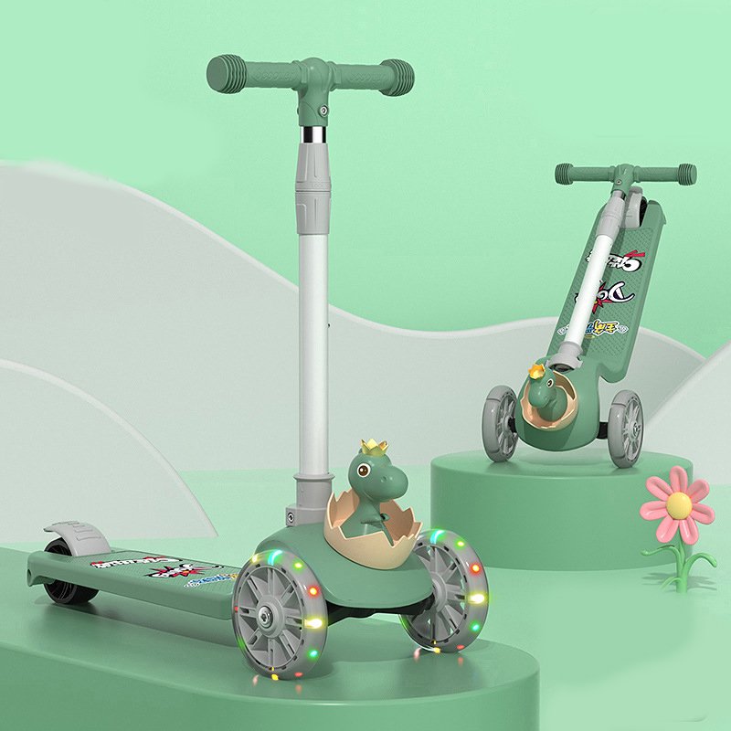 The best-selling and cheapest kids scooters a three in one foldable PU flash wheel scooter kids with seats