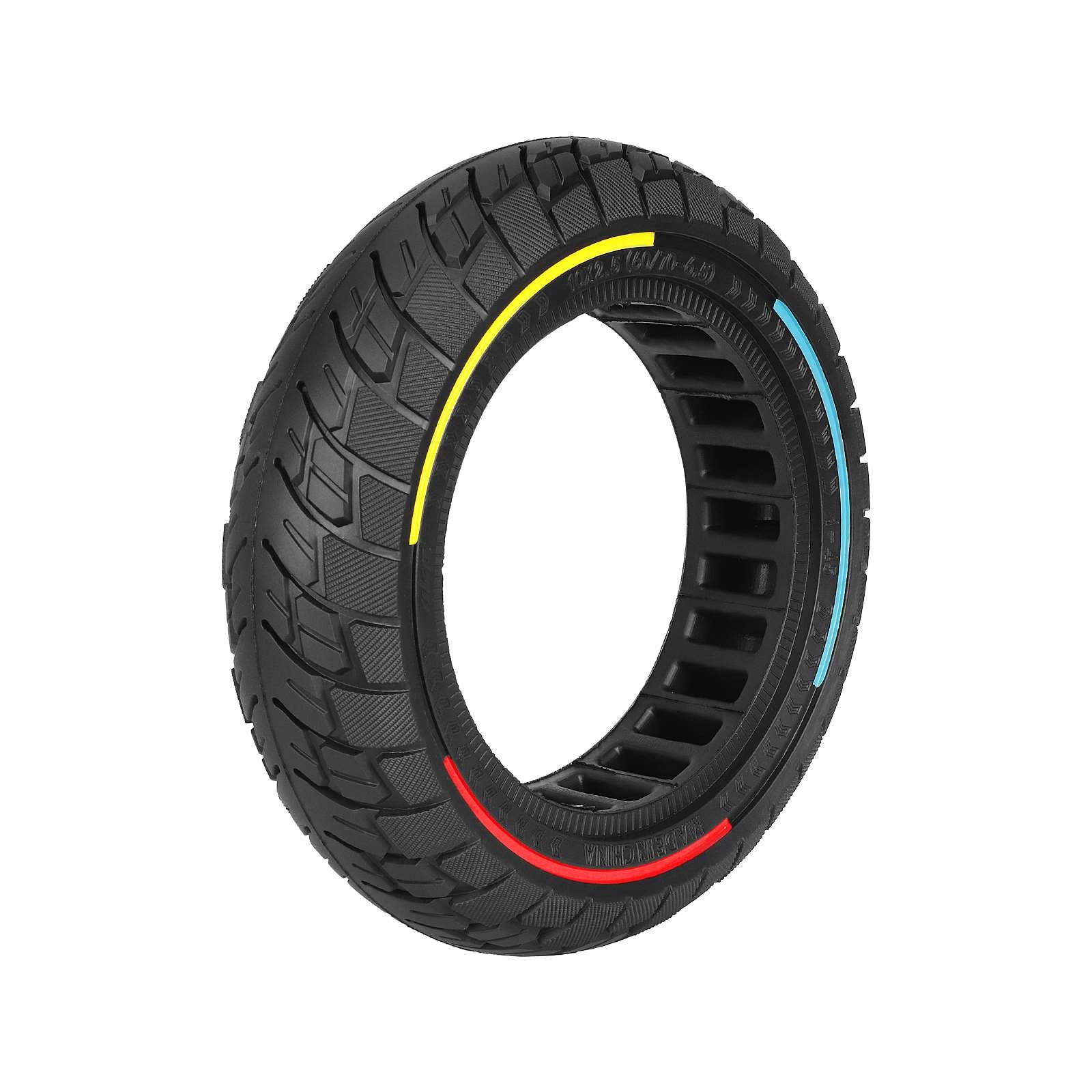 Ulip 10*2.5(60/70-6.5) solid tire with three colours circle(45mm slot) Repair Spare Parts Wheels