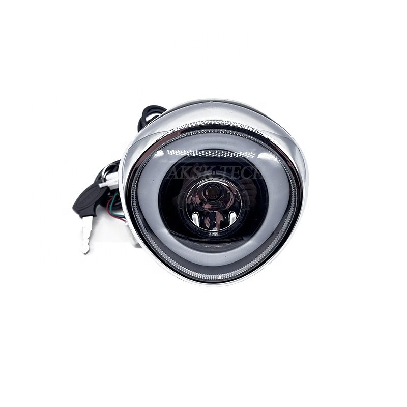 LED Angel eye headlights with Bluetooth Display Motorcycle Nighttime headlights for CocoCity Electric Harley Scooter Parts